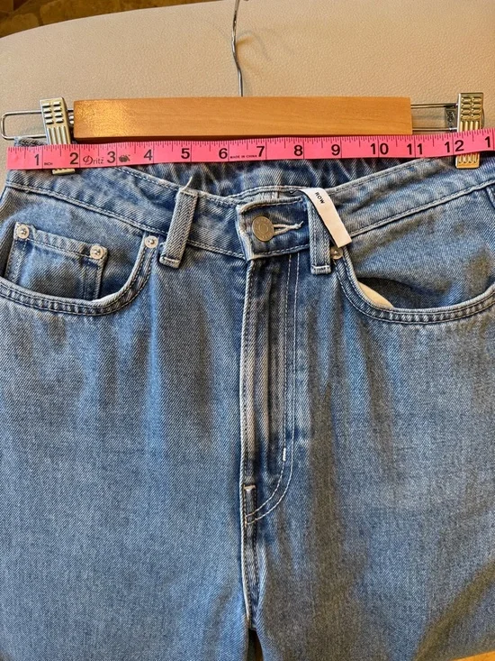 ASOS Weekday Classic High-Rise Straight Leg Blue Jeans - Picture 5 of 10